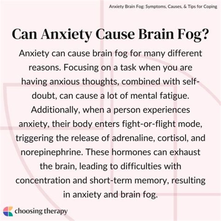 Can brain fog be caused by anxiety?