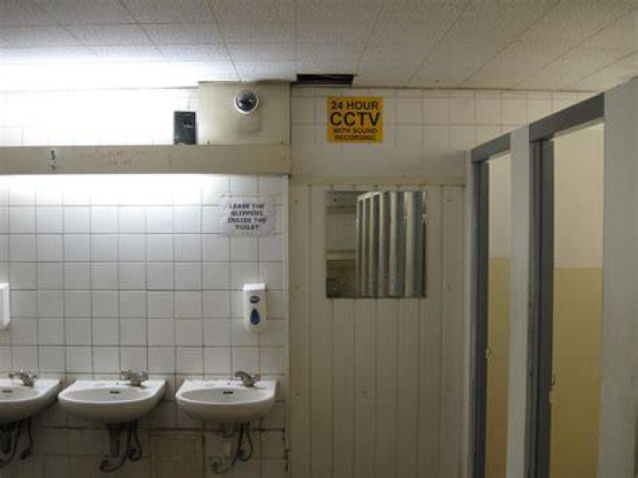 Do prisons have cameras in the bathrooms?