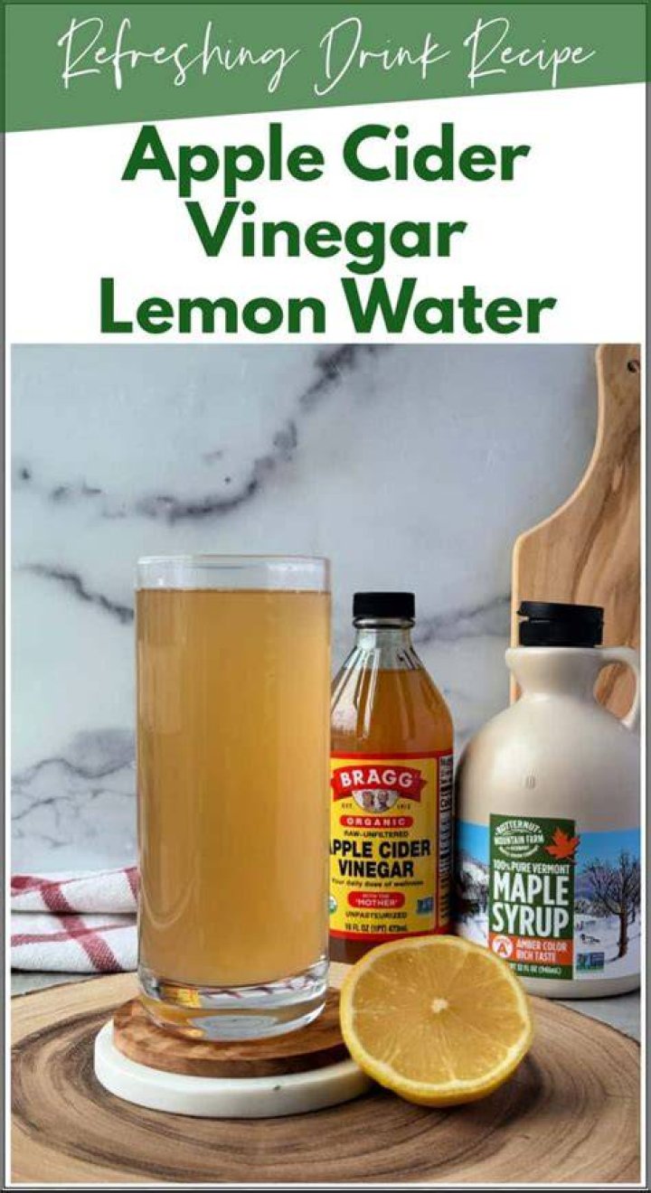 Is it OK to drink lemon water and apple cider vinegar?