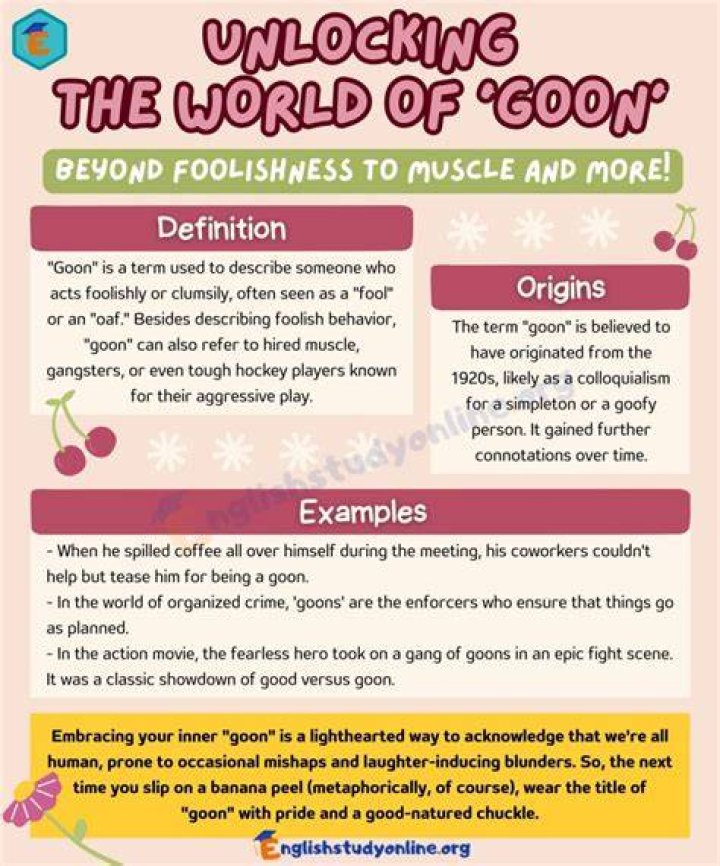 What does goon mean in Cornish?