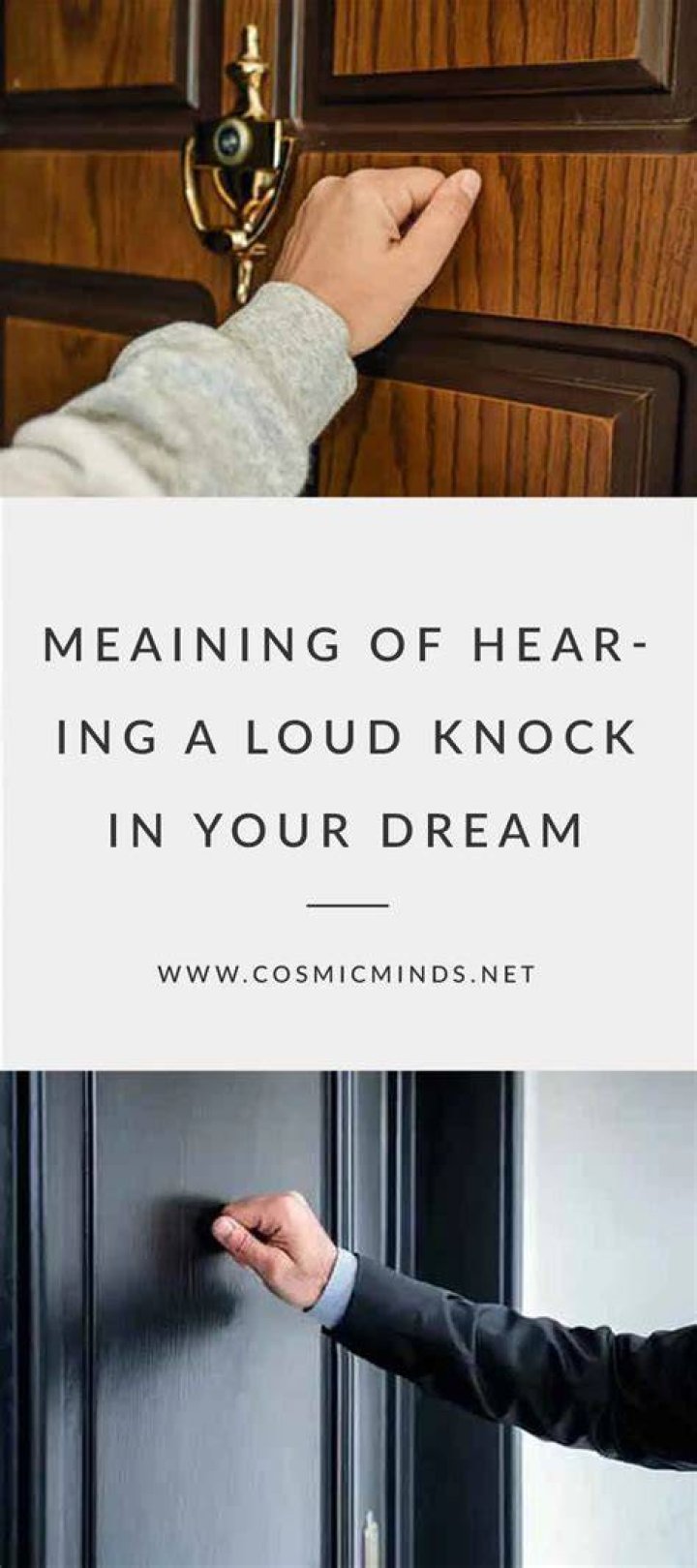 What does it mean to hear a knock in your sleep?