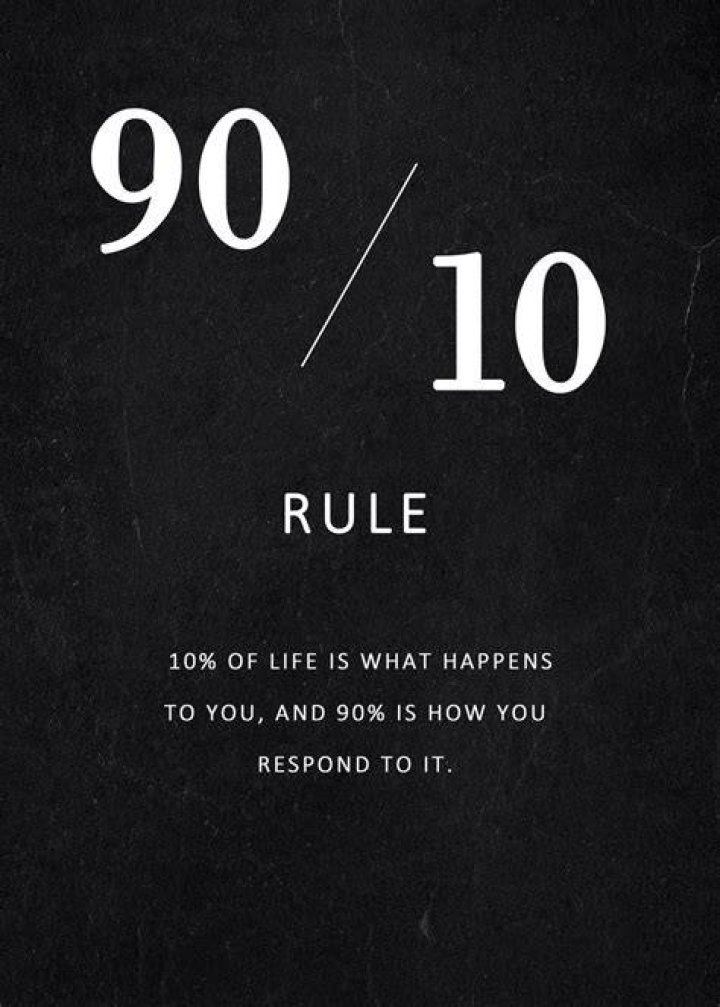 What is the 90 10 rule in kissing?
