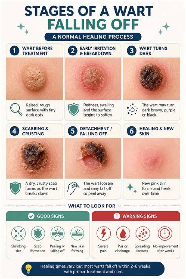 What to do after wart falls off?