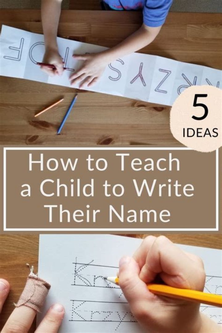 When should a child write their name?
