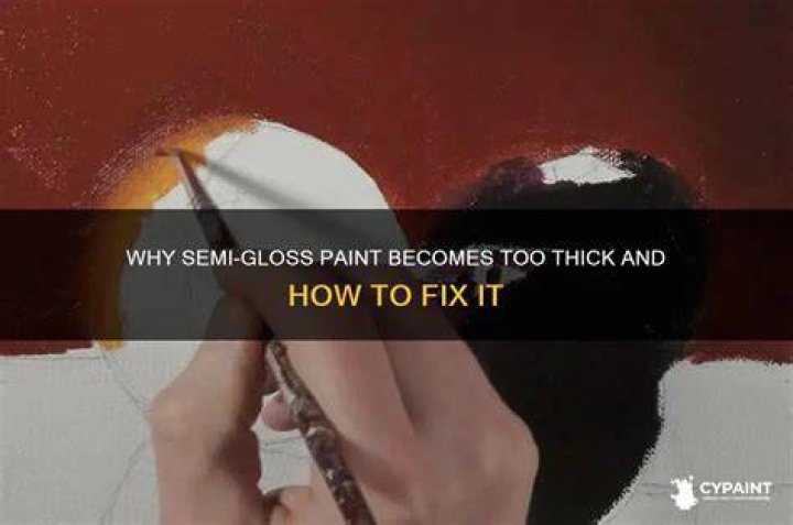 Why is my paint so thick?